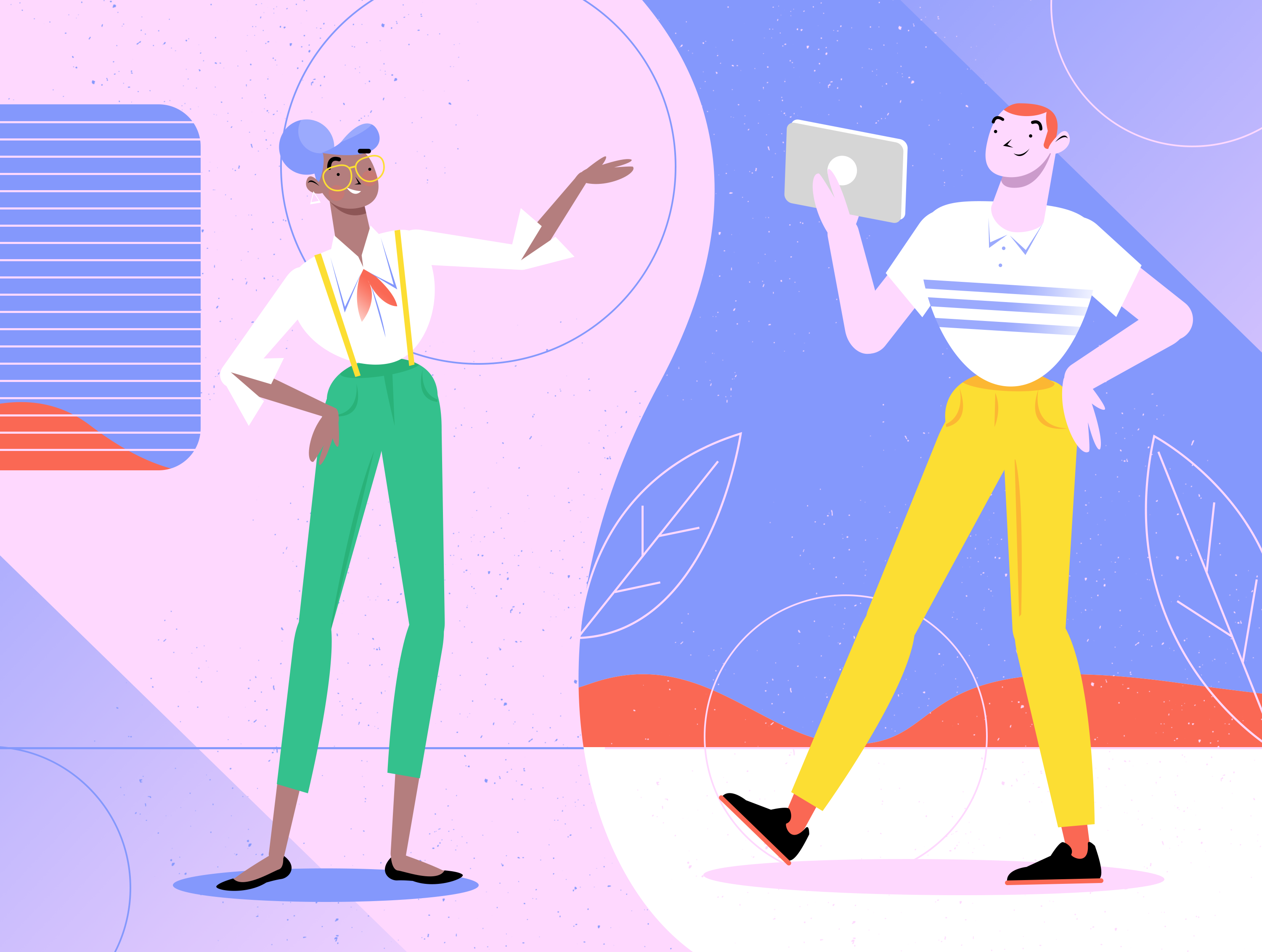 Mentorly workplace mentoring - two professionals discussing goals and career development